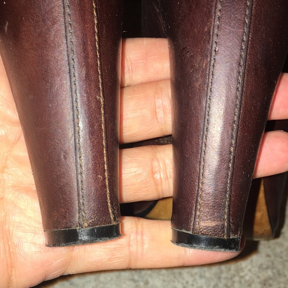 MAISON MARTIN MARGIELLA real leather made in Italy brown peep toe bootie… - Picture 6 of 11